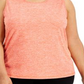 ID Ideology Women's Keyhole Back Tank Top Red Size 2X