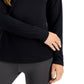 ID Ideology Women's Long Sleeve Drop Shoulder Top Black Size X-Small