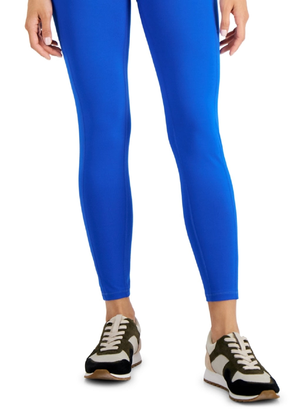 ID Ideology Women's Compression High Waist Side Pocket Length Leggings Blue Size Small