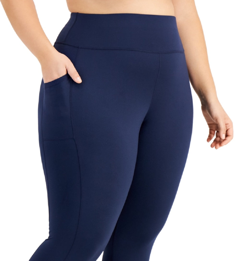 ID Ideology Women's Cropped Leggings Blue Size 1X