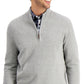Club Room Men's Quarter Zip Textured Cotton Sweater Gray Size Medium