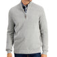 Club Room Men's Quarter Zip Textured Cotton Sweater Gray Size Medium