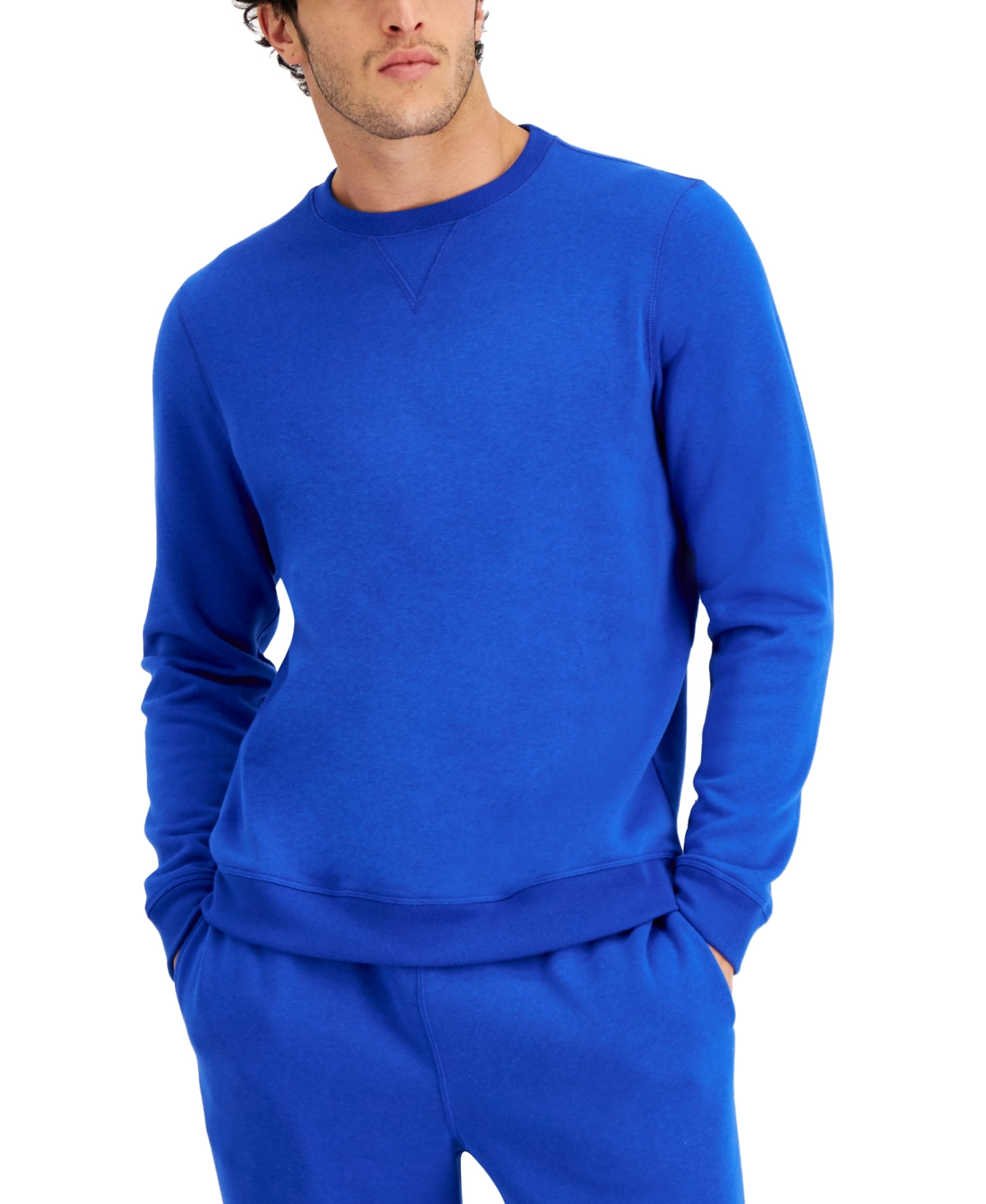 ID Ideology Men's Fleece Pullover Crewneck Sweatshirt Blue Size XX-Large