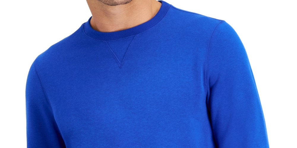 ID Ideology Men's Fleece Pullover Crewneck Sweatshirt Blue Size XX-Large