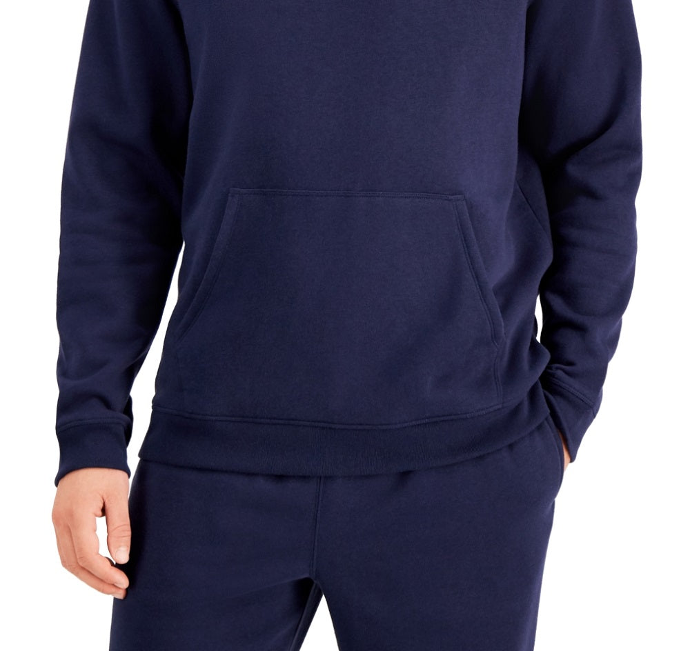 ID Ideology Men's Solid Fleece Hoodie Blue Size Large