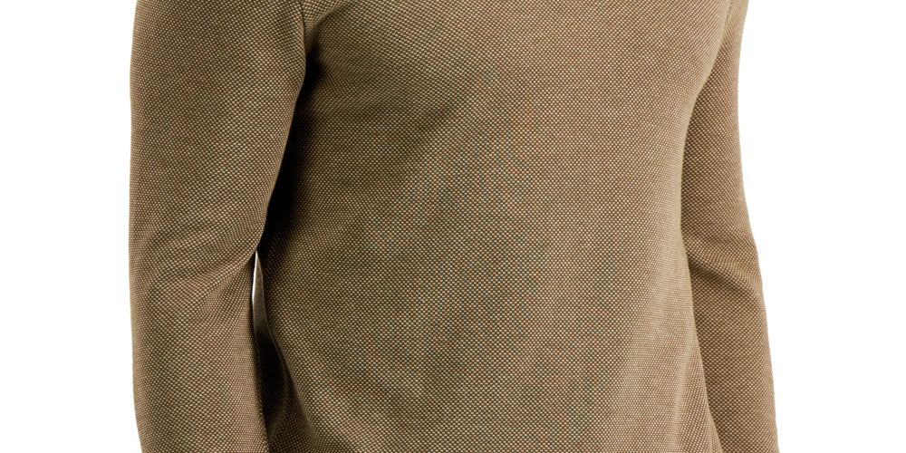 Club Room Men's Birdseye Quarter Zip Pullover Green Size XX-Large