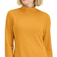 Karen Scott Women's Mock Neck Top Yellow Size Medium