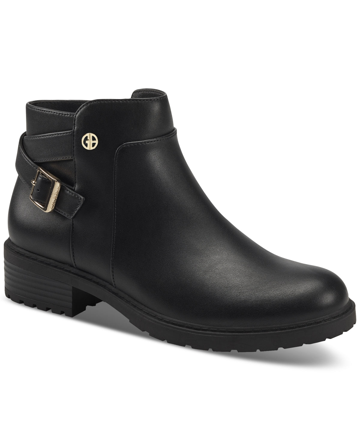 Giani Bernini Women's Brennin Buckled Booties Black Size 8.5 M
