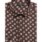 Alfani Men's Slim Fit 4 Way Stretch Dress Shirt Brown 32X33