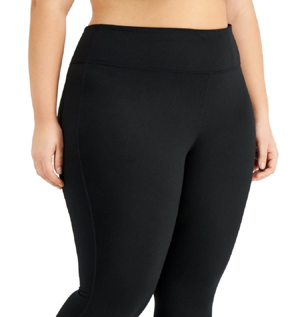 ID Ideology Women's Plus Sweat Set Leggings Black Size 1X
