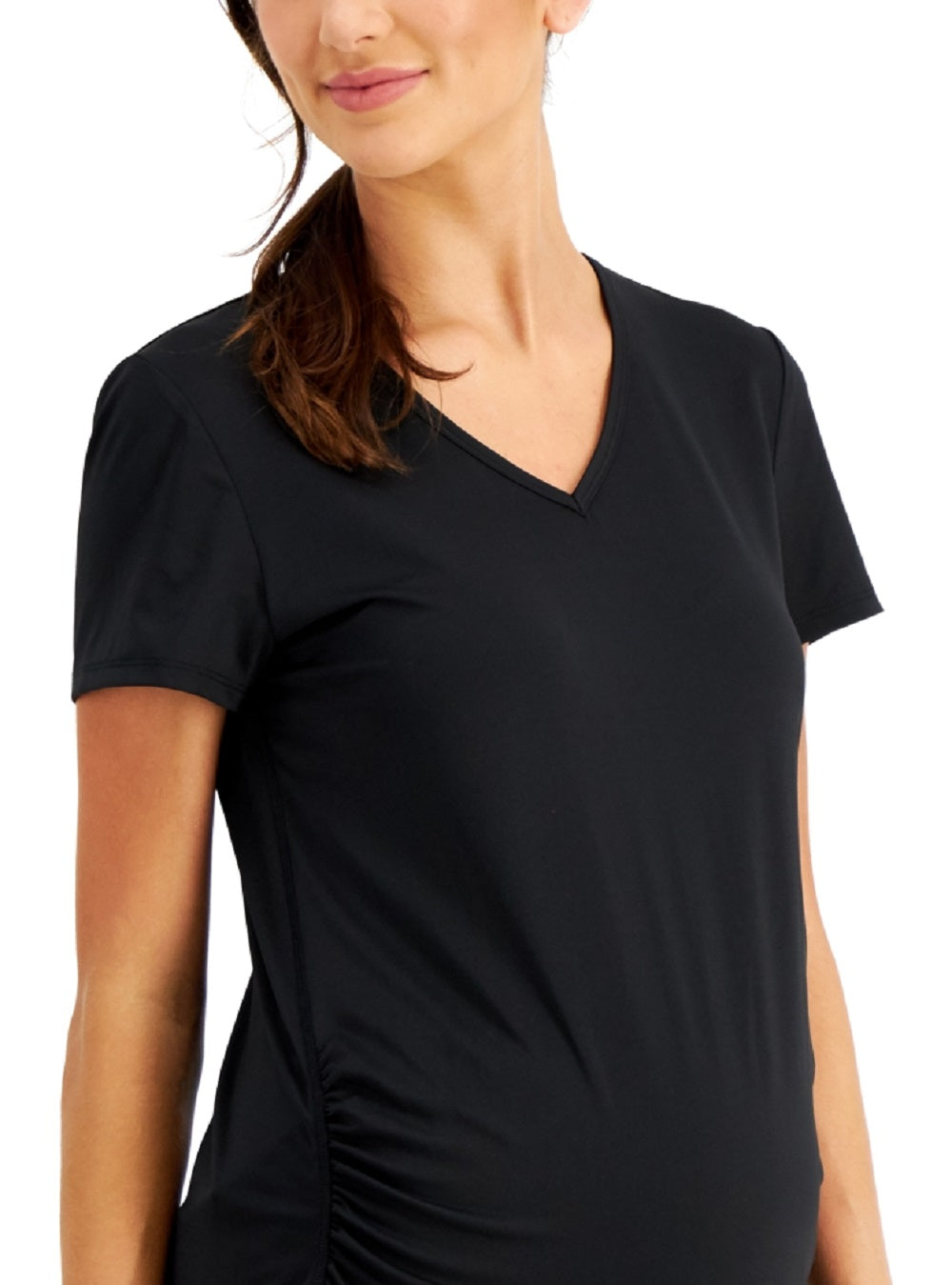 ID Ideology Women's Maternity T-Shirt Black Size Medium
