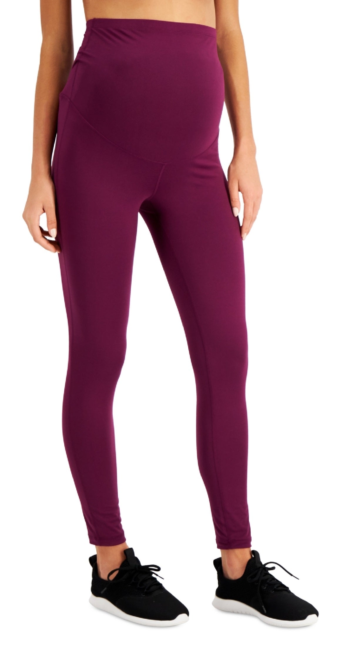 ID Ideology Women's Maternity Leggings Purple Size X-Large