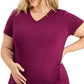 ID Ideology Women's Maternity T Shirt Purple Size 3X