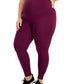 ID Ideology Women's Plus Maternity Ankle Leggings Purple Size 2X
