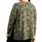 Ideology Women's Vintage Emerald Camo Plus Camo Print Sweatshirt Green Size 3X