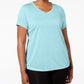 ID Ideology Women's Rapidry V Neck Performance T-Shirt Red Size 3X