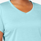 ID Ideology Women's Rapidry V Neck Performance T-Shirt Red Size 3X