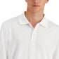 Alfani Men's Regular Fit Solid Long Sleeve Supima Polo Shirt White Size X-Large