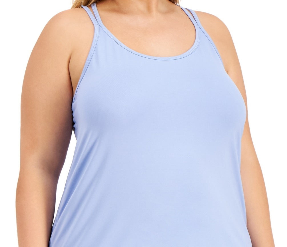 Ideology Women's Plus Strappy Tank Top Purple Size 2X