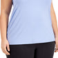 Ideology Women's Plus Strappy Tank Top Purple Size 2X
