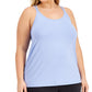 Ideology Women's Plus Strappy Tank Top Purple Size 2X