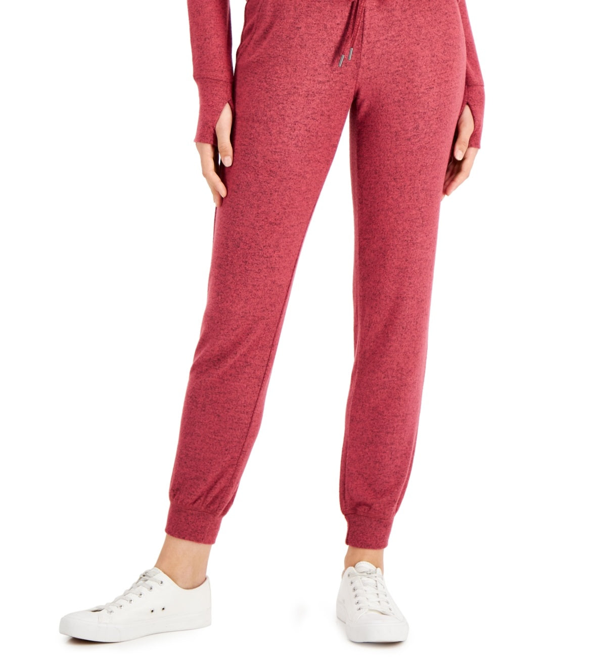 ID Ideology Women's Mushy Knit Joggers Red Size XX-Large