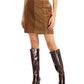 Charter Club Women's Tummy Control Corduroy Skirt Brown Size 18