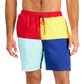 Club Room Men's Regatta Color Block Swimsuit Shorts Red Size X-Large