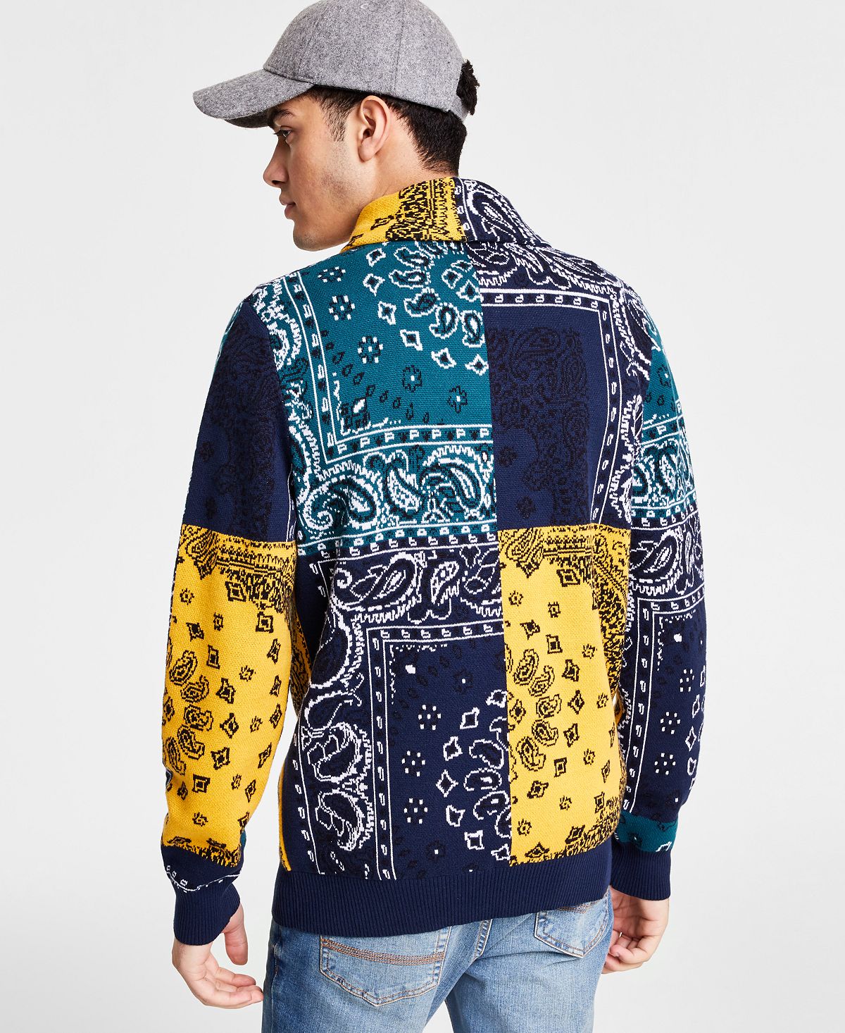 Sun + Stone Men's Adam Sweater Navy Size Medium