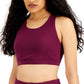 ID Ideology Women's Sweat Set Low Impact Sports Bra Purple Size X-Small