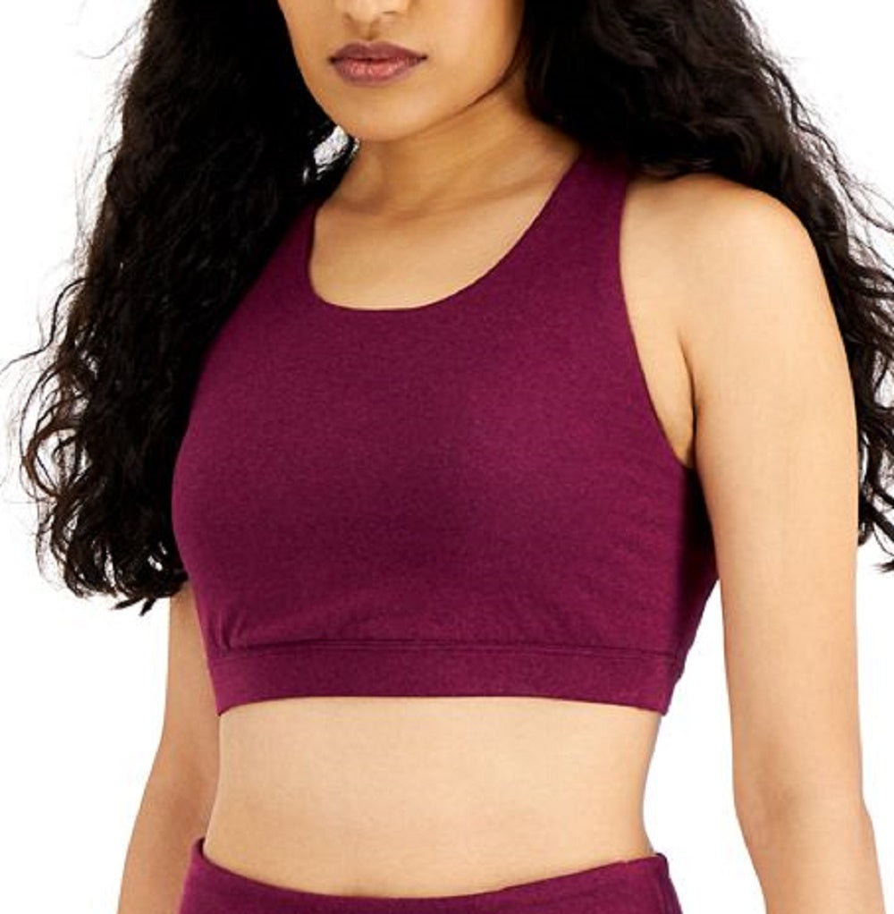 ID Ideology Women's Sweat Set Low Impact Sports Bra Purple Size Small