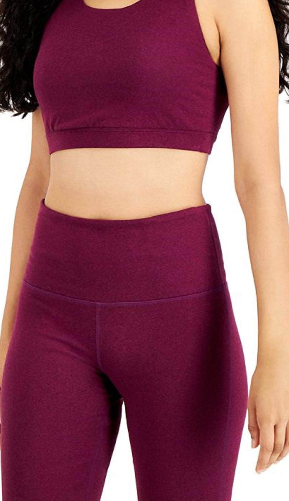 ID Ideology Women's Sweat Set Low Impact Sports Bra Purple Size Small
