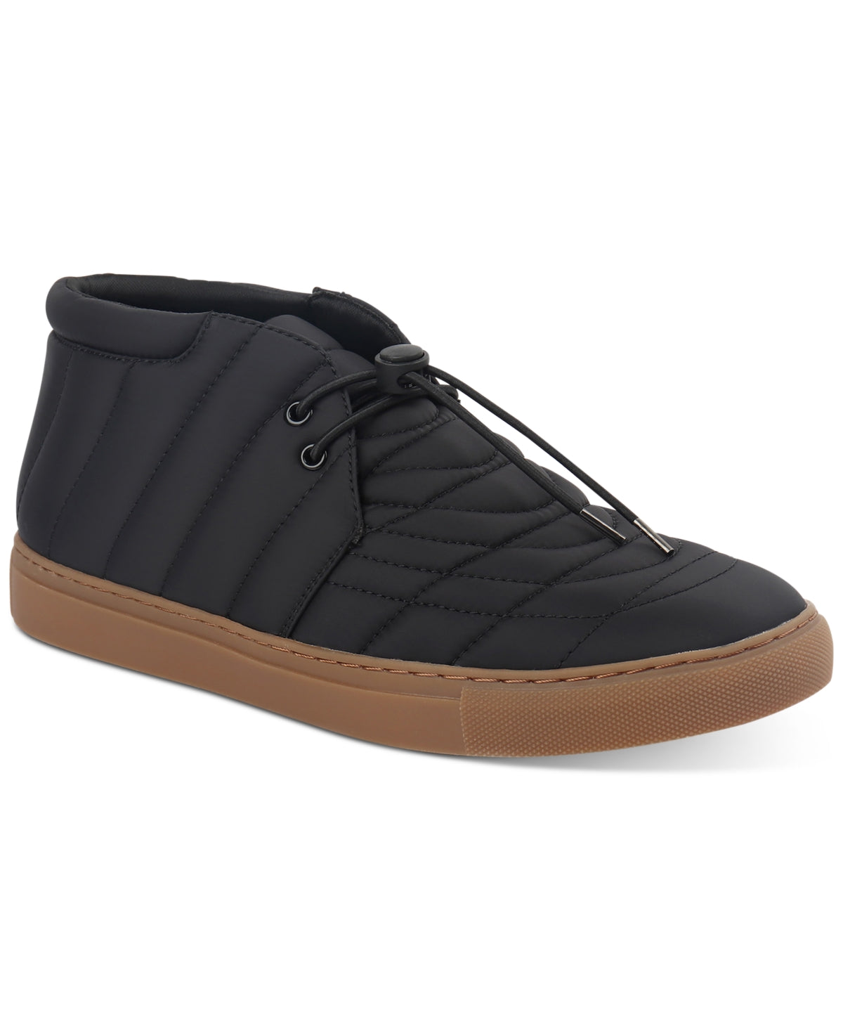 Alfani Men's Tucker Quilted Lace Up Chukka Boot Black Size 12 M