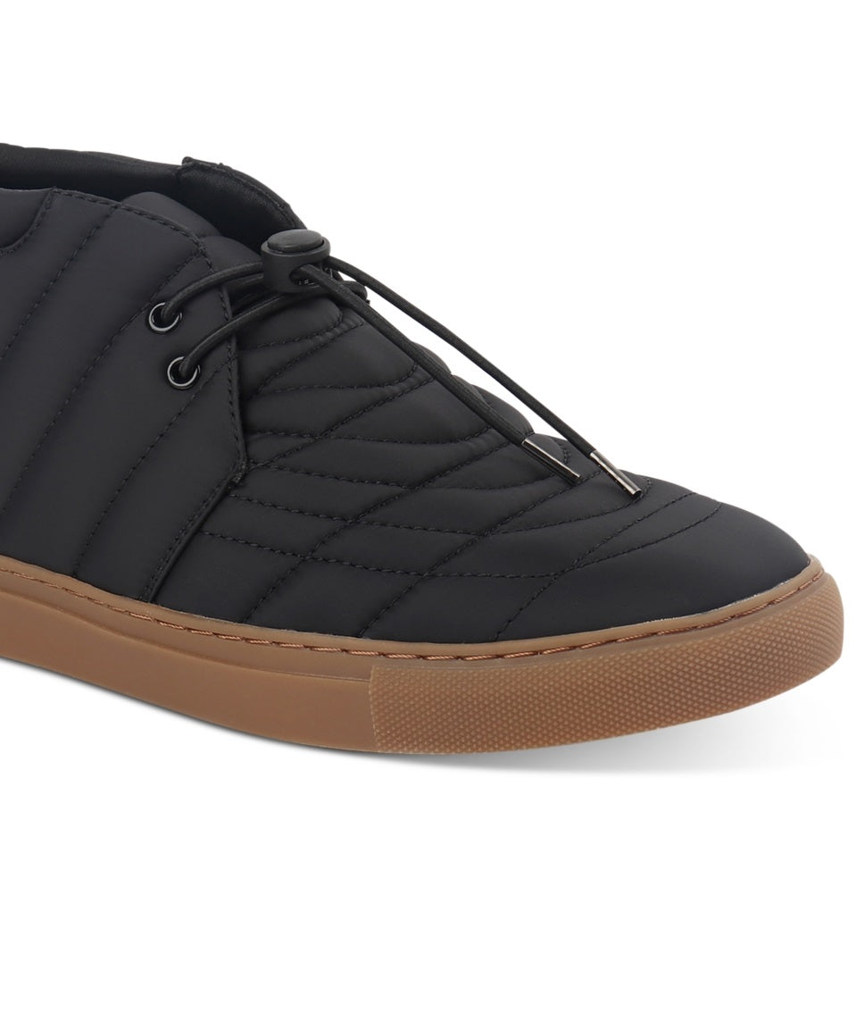 Alfani Men's Tucker Quilted Lace Up Chukka Boot Black Size 12 M