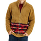 Sun Stone Men's Full Zip Sherpa Fleece Jacket Brown Size S