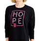 ID Ideology Women's Graphic Long Sleeve Top Black Size Medium