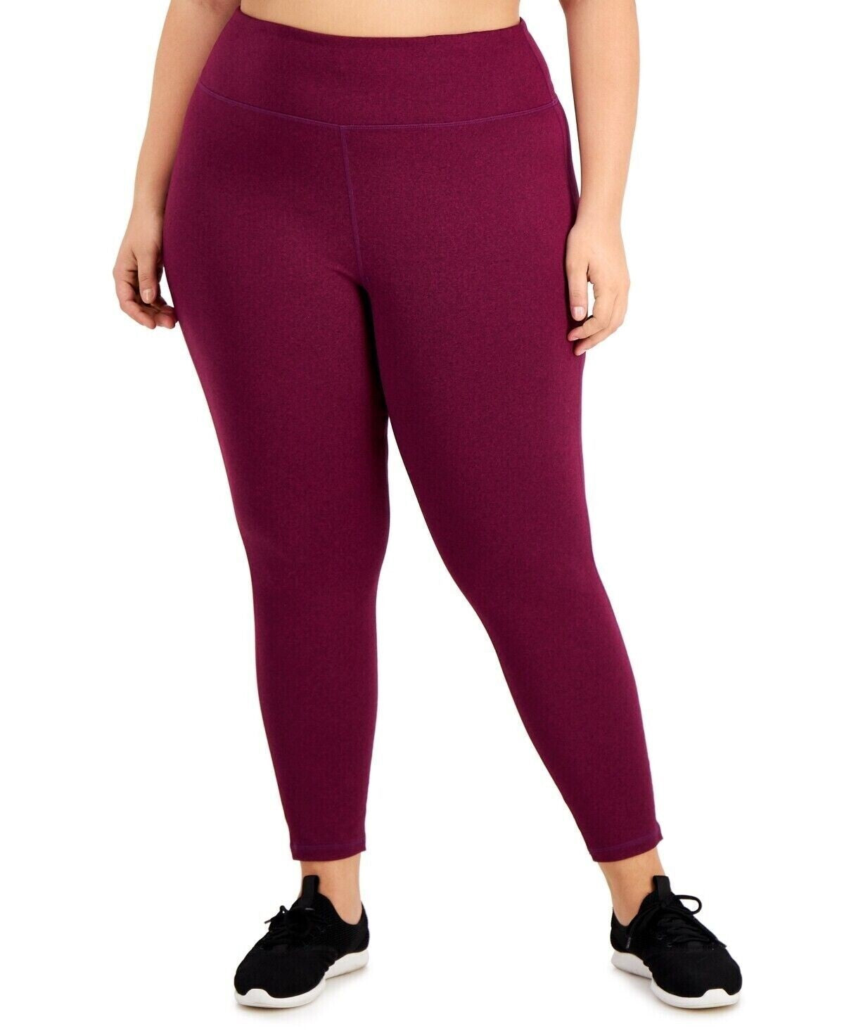 Id Ideology Women's Plus Sweat Set Leggings Purple Size 1X