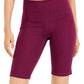Ideology Women's Moisture Wicking Fitted Upf 50 Biker Heather Active Wear Shorts Purple Size 2X
