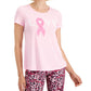 ID Ideology Women's Performance Plus Love Graphic Print T-Shirt Pink Size 1X