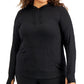 ID Ideology Women's Knit Hoodie Black Size 3X