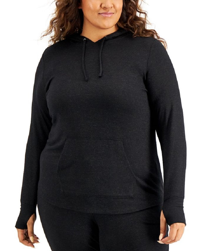 ID Ideology Women's Knit Hoodie Black Size 3X