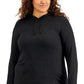 ID Ideology Women's Knit Hoodie Black Size 3X