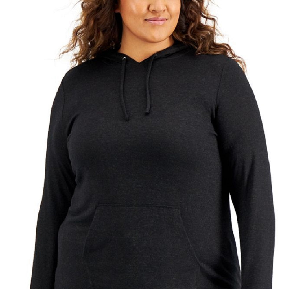 ID Ideology Women's Knit Hoodie Black Size 3X