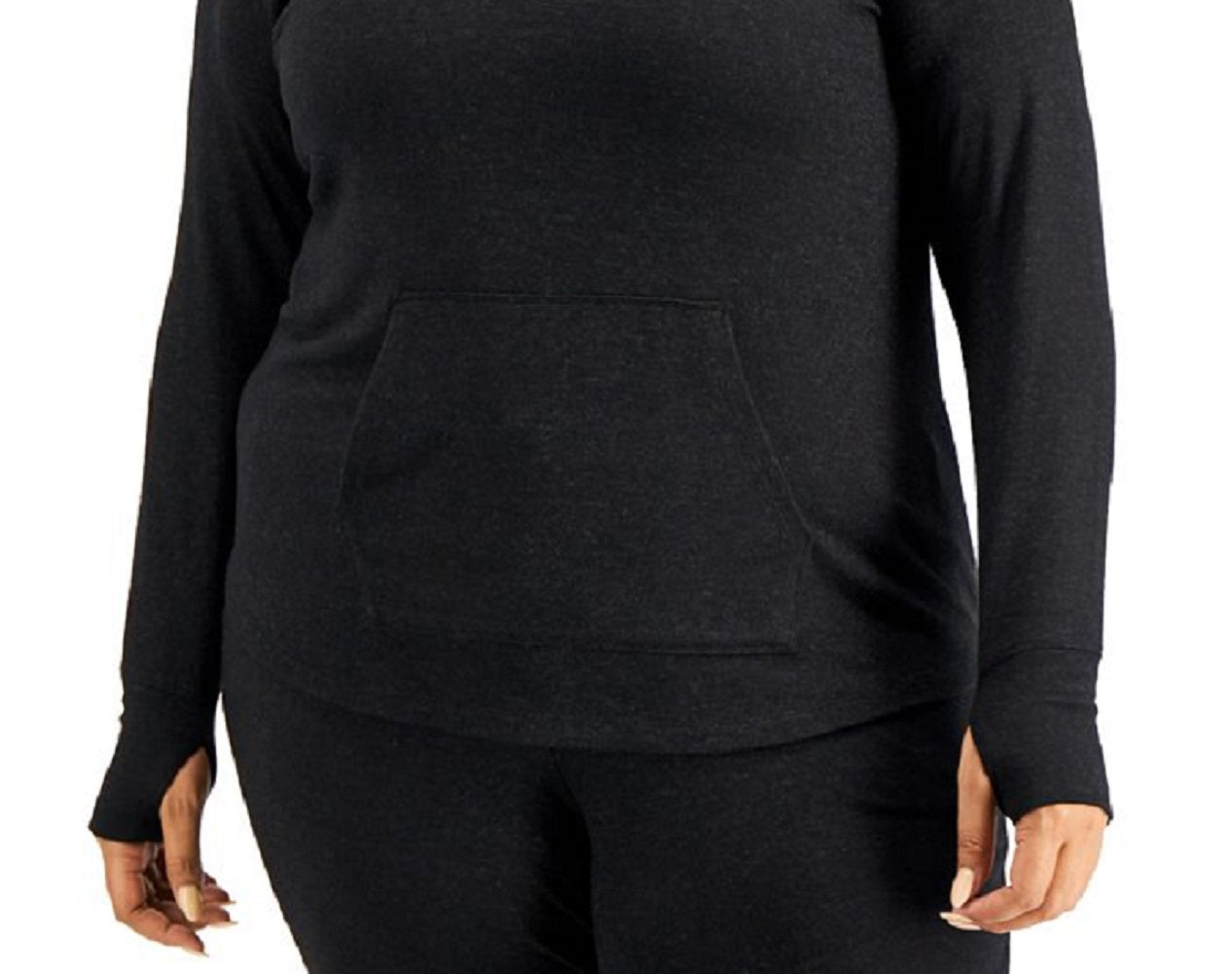 ID Ideology Women's Knit Hoodie Black Size 3X