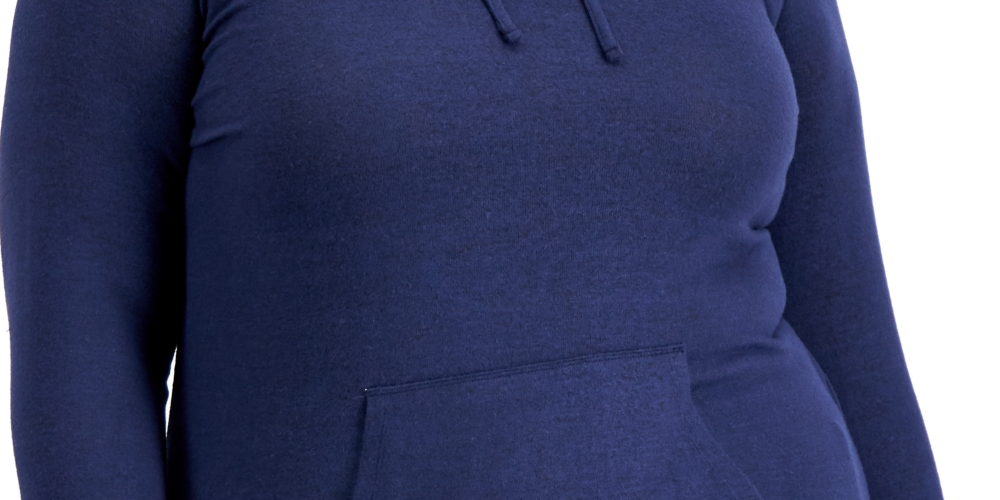 ID Ideology Women's Knit Hoodie Blue Size 2X