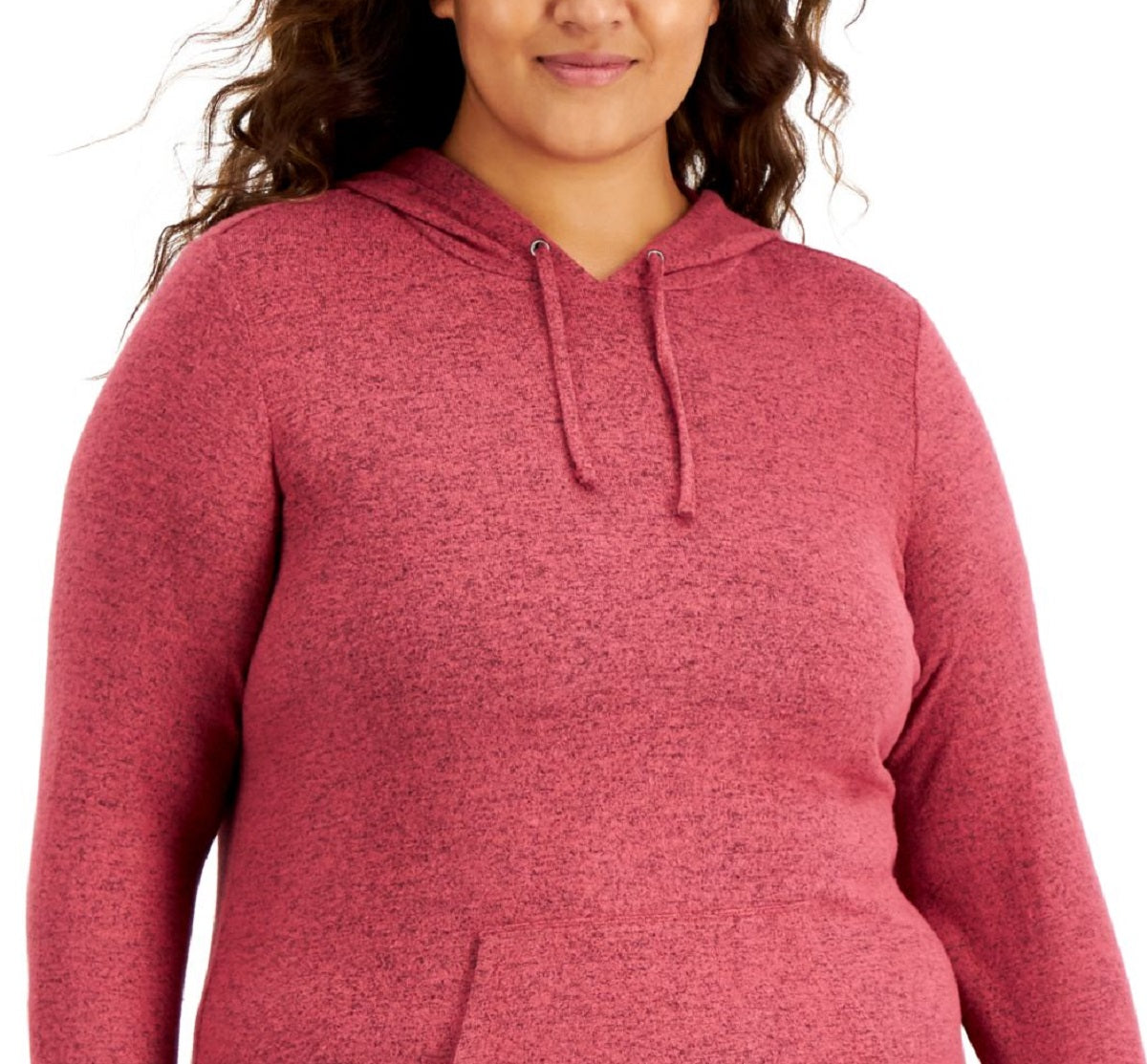 Ideology Women's Plus Knit Hoodie Red Size 3X