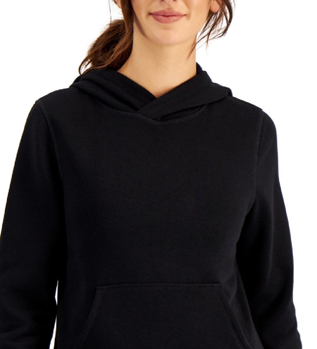 ID Ideology Women's Fleece Hoodie Black Size X-Large