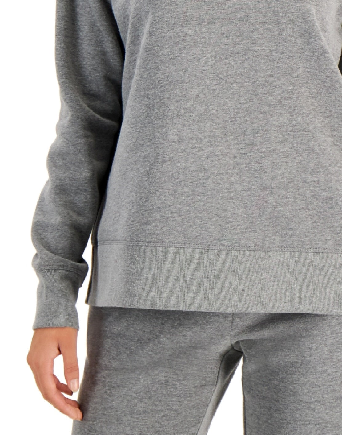 Ideology Women's Fleece Sweatshirt Stormy Hthr Gray Size Medium