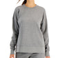 Ideology Women's Fleece Sweatshirt Stormy Hthr Gray Size Medium