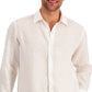 Club Room Men's 100% Linen Shirt White Size Large